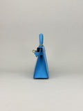Hermes Mini Kelly II 20 Chevre Blue Frida Gold Hardware Preowned Y Stamp
