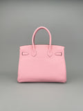 Hermes Birkin 30 Retourne Clemence Rose Sakura Gold Hardware Preowned T Stamp