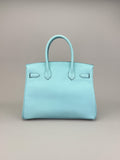 Hermes Birkin 30 Retourne Epsom Blue Atoll Gold Hardware Preowned Y Stamp