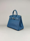 Hermes Birkin 25 Retourne Togo Colvert Palladium Hardware Preowned Sqaure Q