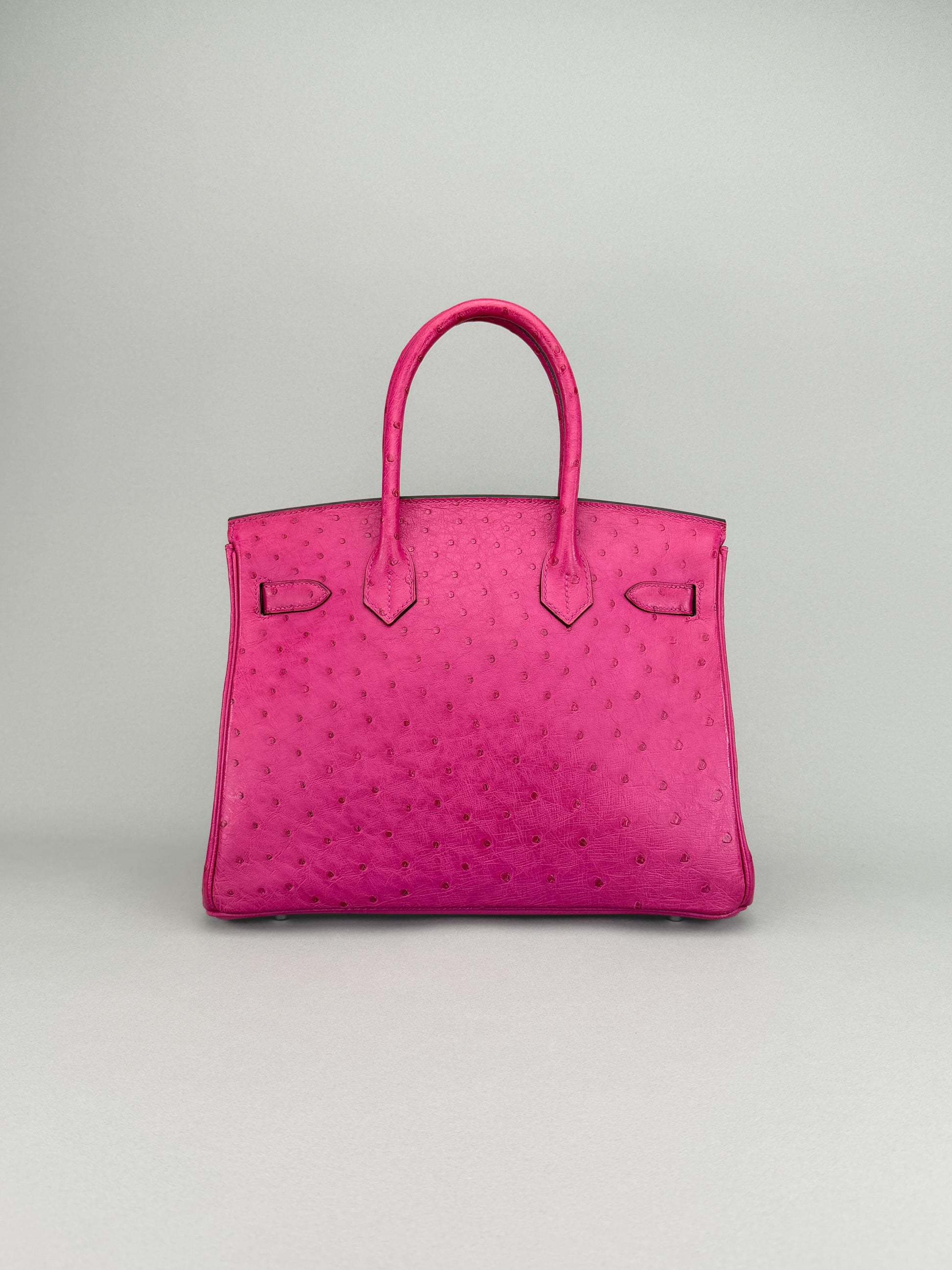 Hermes Birkin 30 Ostrich Magnolia Palladium Hardware Preowned A Stamp