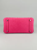 Hermes Birkin 30 Ostrich Rose Tyrien Palladium Hardware Preowned C Stamp
