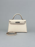 Hermes Mini Kelly 20 Epsom HSS Craie/Black Palladium Hardware W Stamp 2024