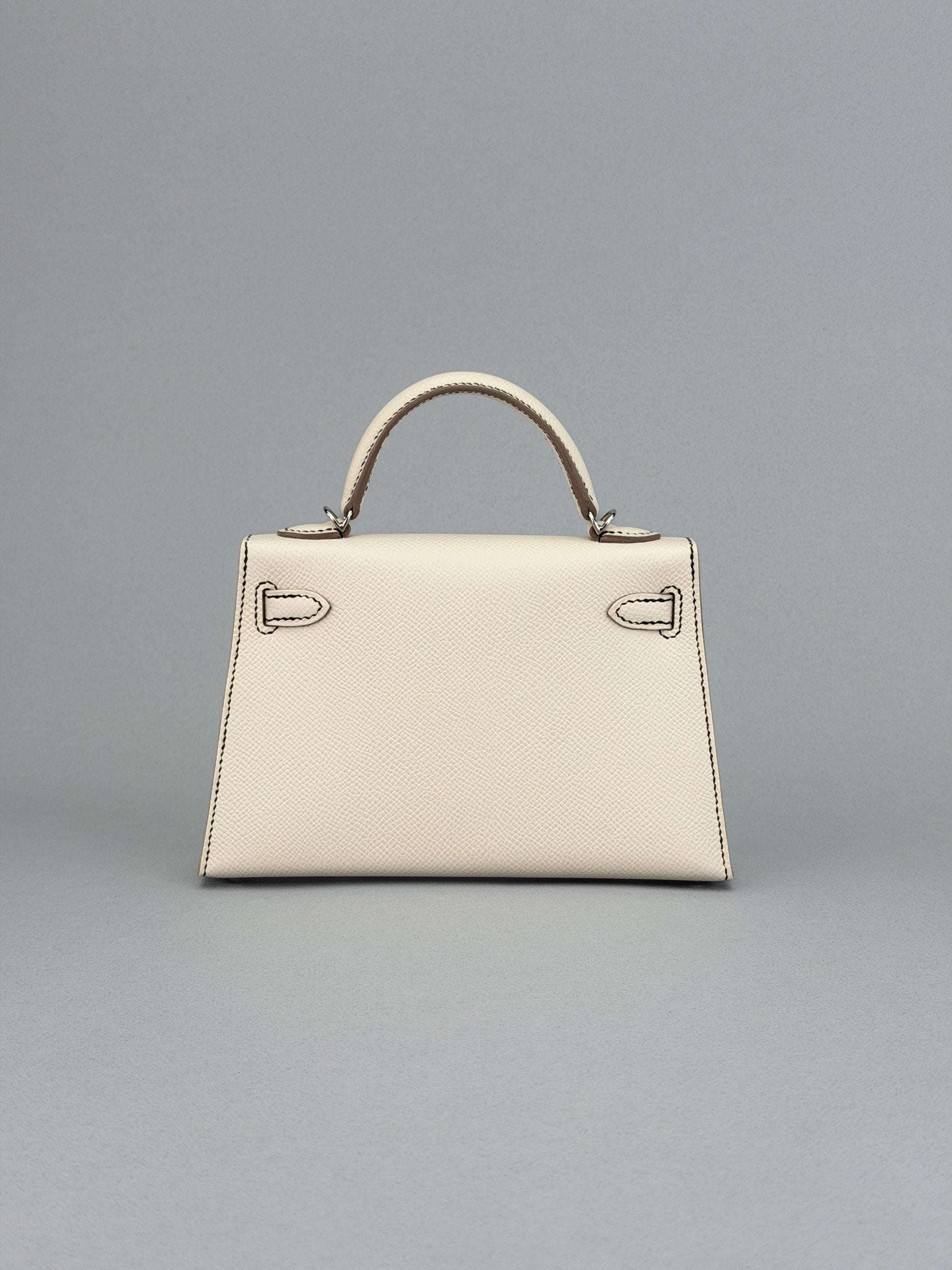 Hermes Mini Kelly 20 Epsom HSS Craie/Black Palladium Hardware W Stamp 2024
