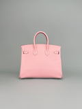 Hermes Birkin 25 Chevre HSS Rose Sakura/ Gris Perle Gold Hardware Preowned A