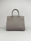 Hermes Birkin 30 Retourne Togo Gris Meyer Gold Hardware B Stamp 2023