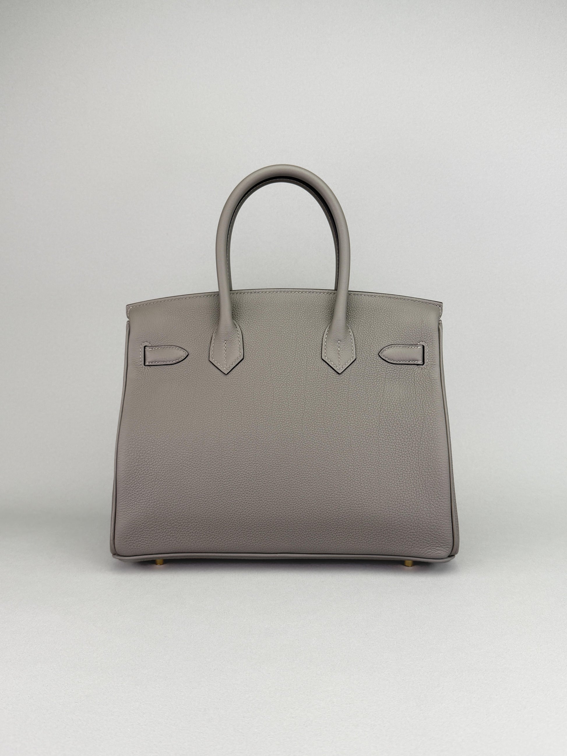 Hermes Birkin 30 Retourne Togo Gris Meyer Gold Hardware B Stamp 2023