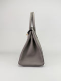 Hermes Birkin 30 Retourne Togo Gris Meyer Gold Hardware B Stamp 2023