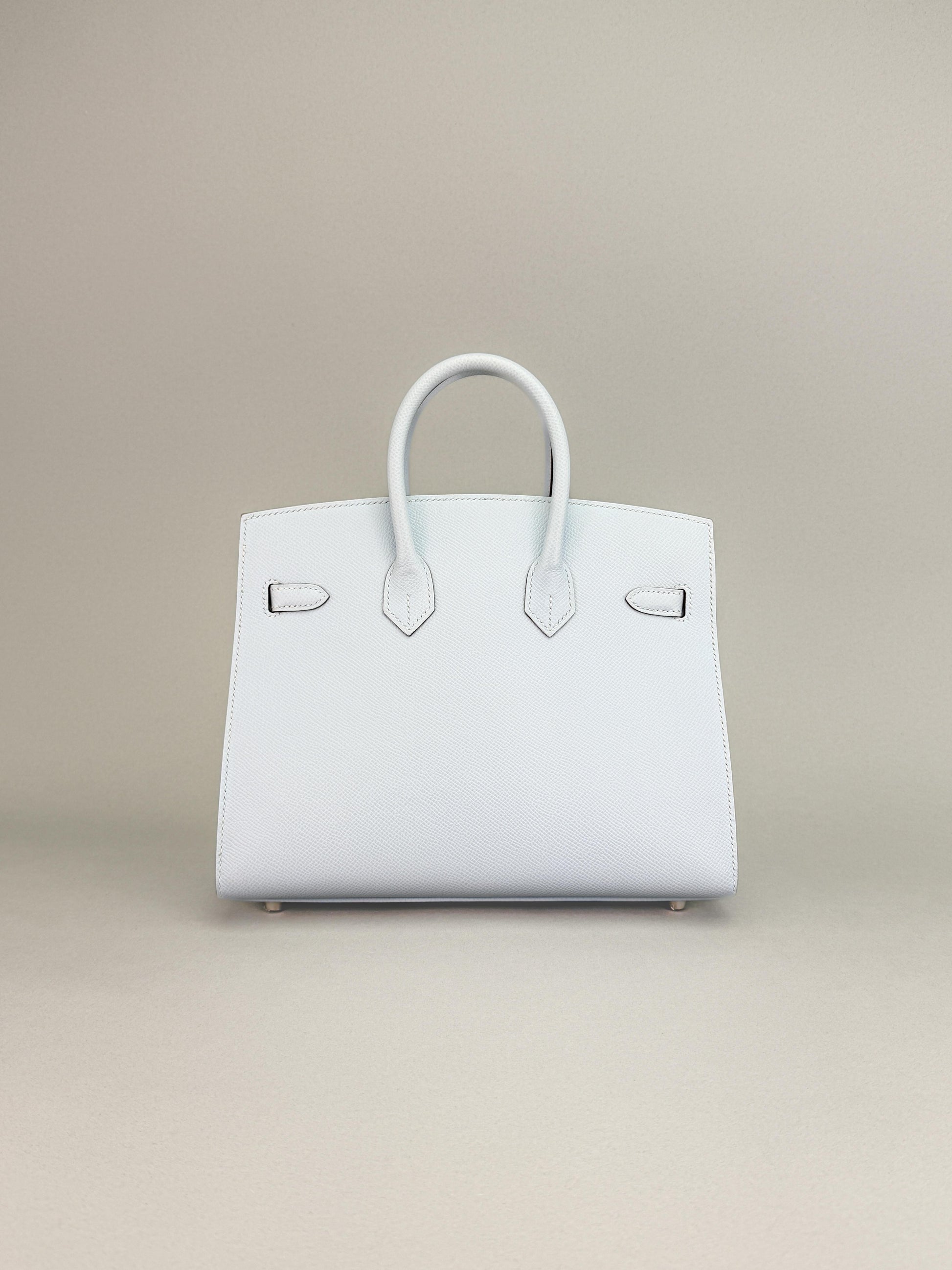 Hermes Birkin 25 Sellier Epsom Blue Brume Palladium Hardware U Stamp 2022