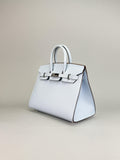 Hermes Birkin 25 Sellier Epsom Blue Brume Palladium Hardware U Stamp 2022