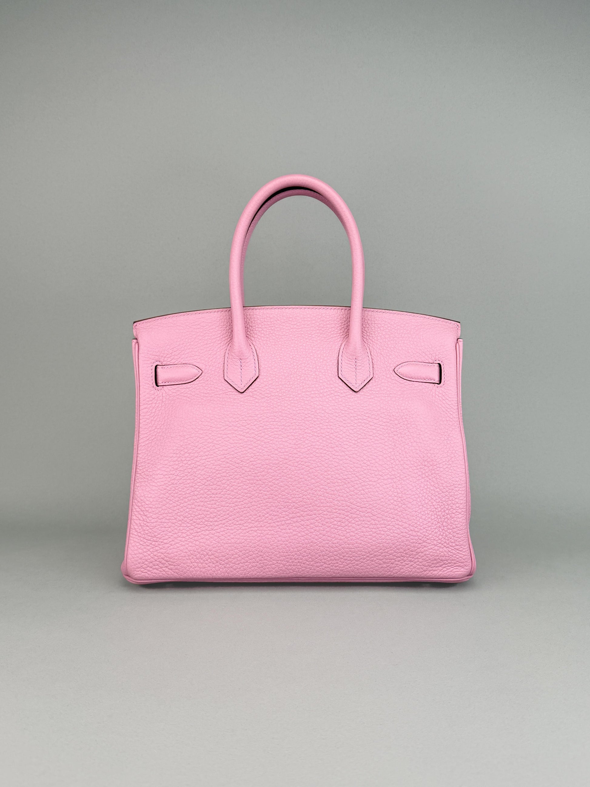 Hermes Birkin 30 Retourne Clemence Mauve Sylvestre Palladium Hardware Preowned Z