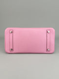 Hermes Birkin 30 Retourne Clemence Mauve Sylvestre Palladium Hardware Preowned Z