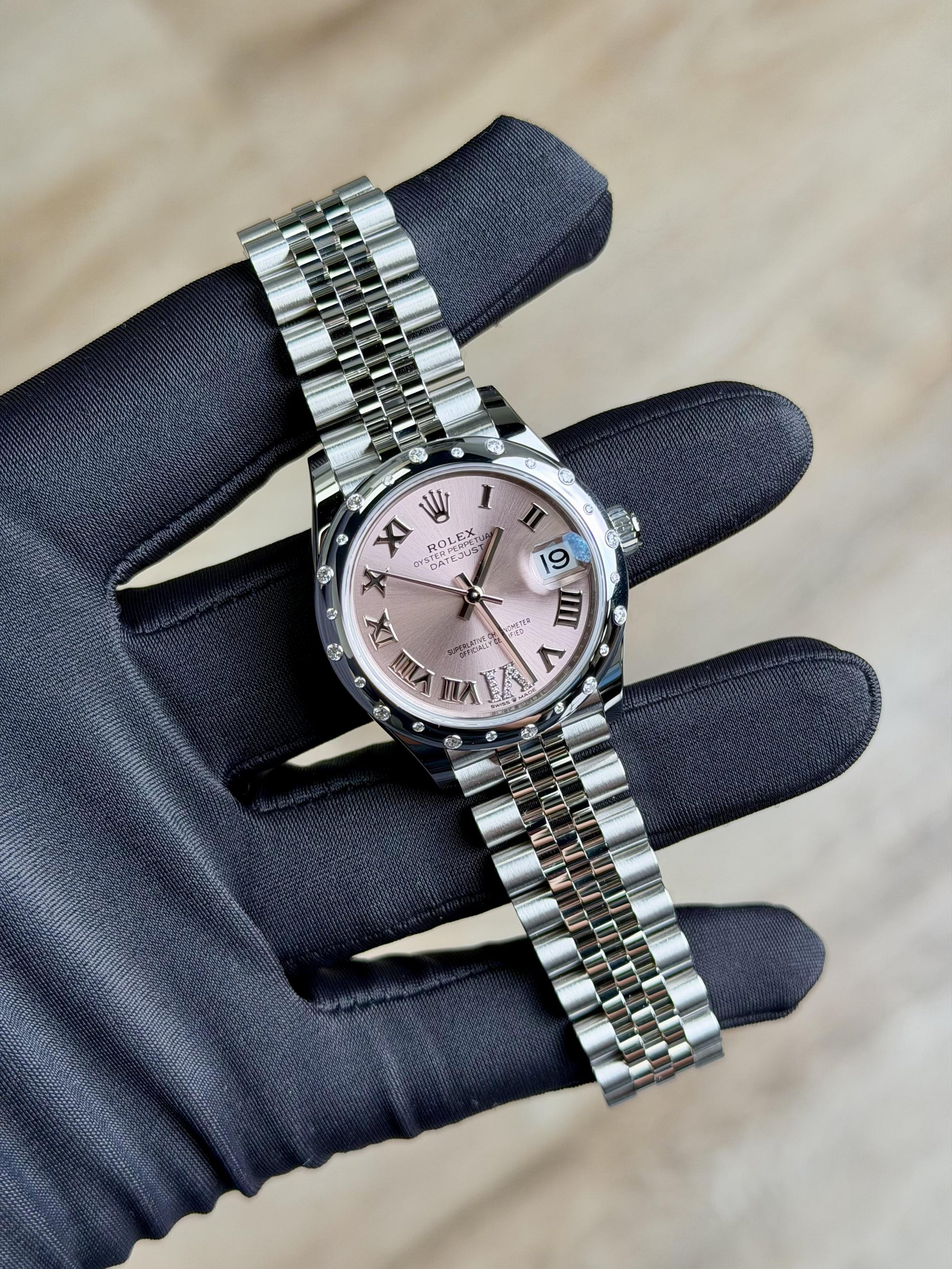 Rolex Datejust 31 Pink Roman VI Diamond Domed Jubilee 2026 Unworn 278344RBR