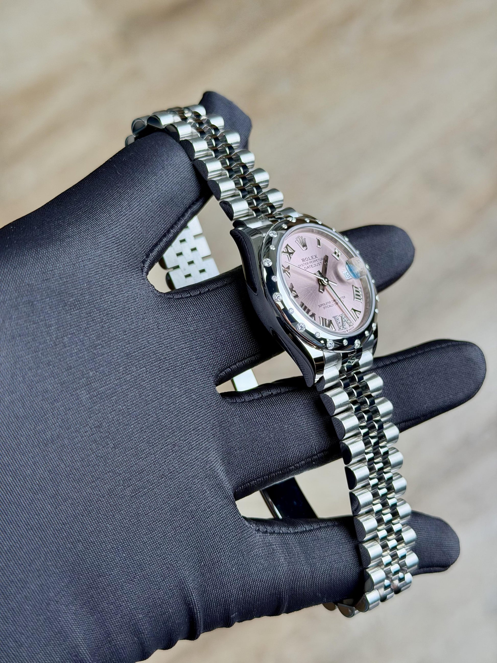 Rolex Datejust 31 Pink Roman VI Diamond Domed Jubilee 2026 Unworn 278344RBR