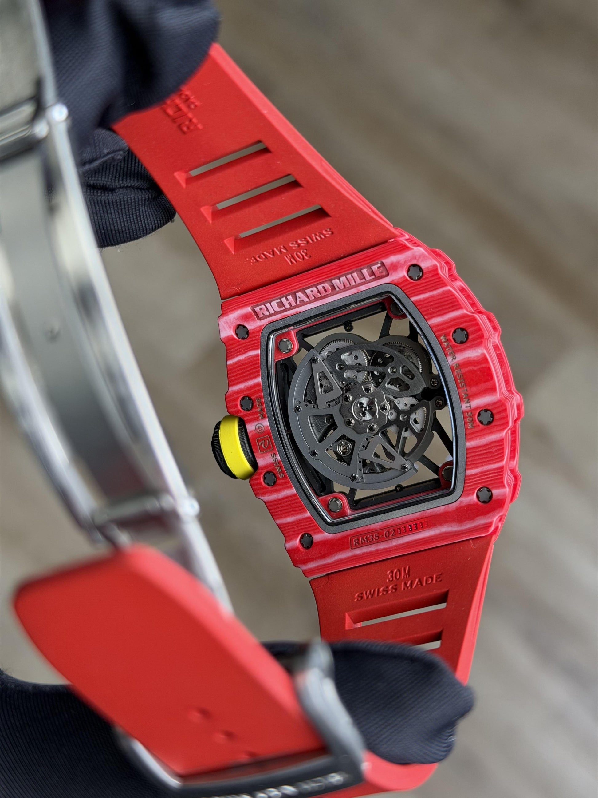 Richard Mille Rafael Nadal Red Carbon TPT Skeleton Preowned 2017 RM35-02