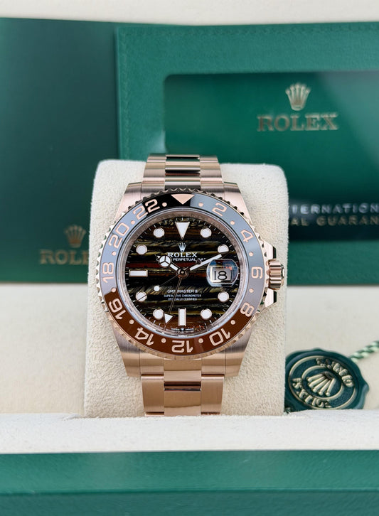 Rolex GMT-Master II 40 Tiger Iron Root Beer Black Oyster 2026 Unworn 126715CHNR