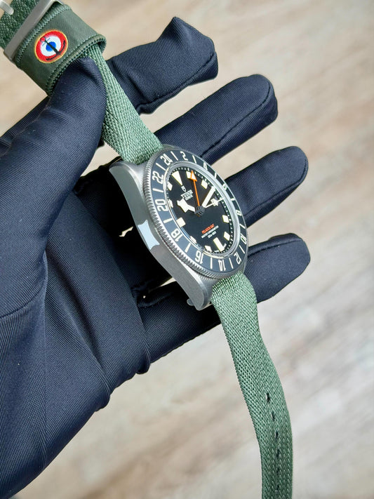 Tudor Pelagos 42 FXD GMT Matte Black Beige Green Strap 2026 Unworn M2542G267NU