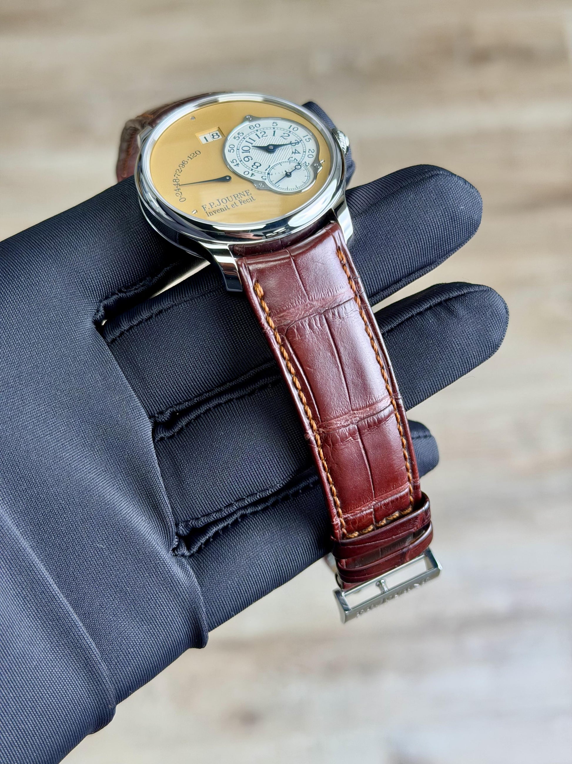 F.P.Journe Octa Réserve de Marche 38 Stainless Steel Yellow Dial RDM