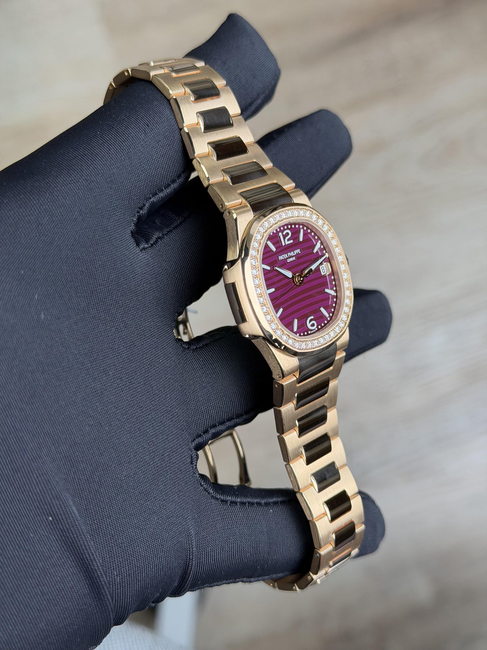 Patek Philippe Nautilus Purple Diamond Bezel Bracelet 2026 Unworn 7010/1R-013
