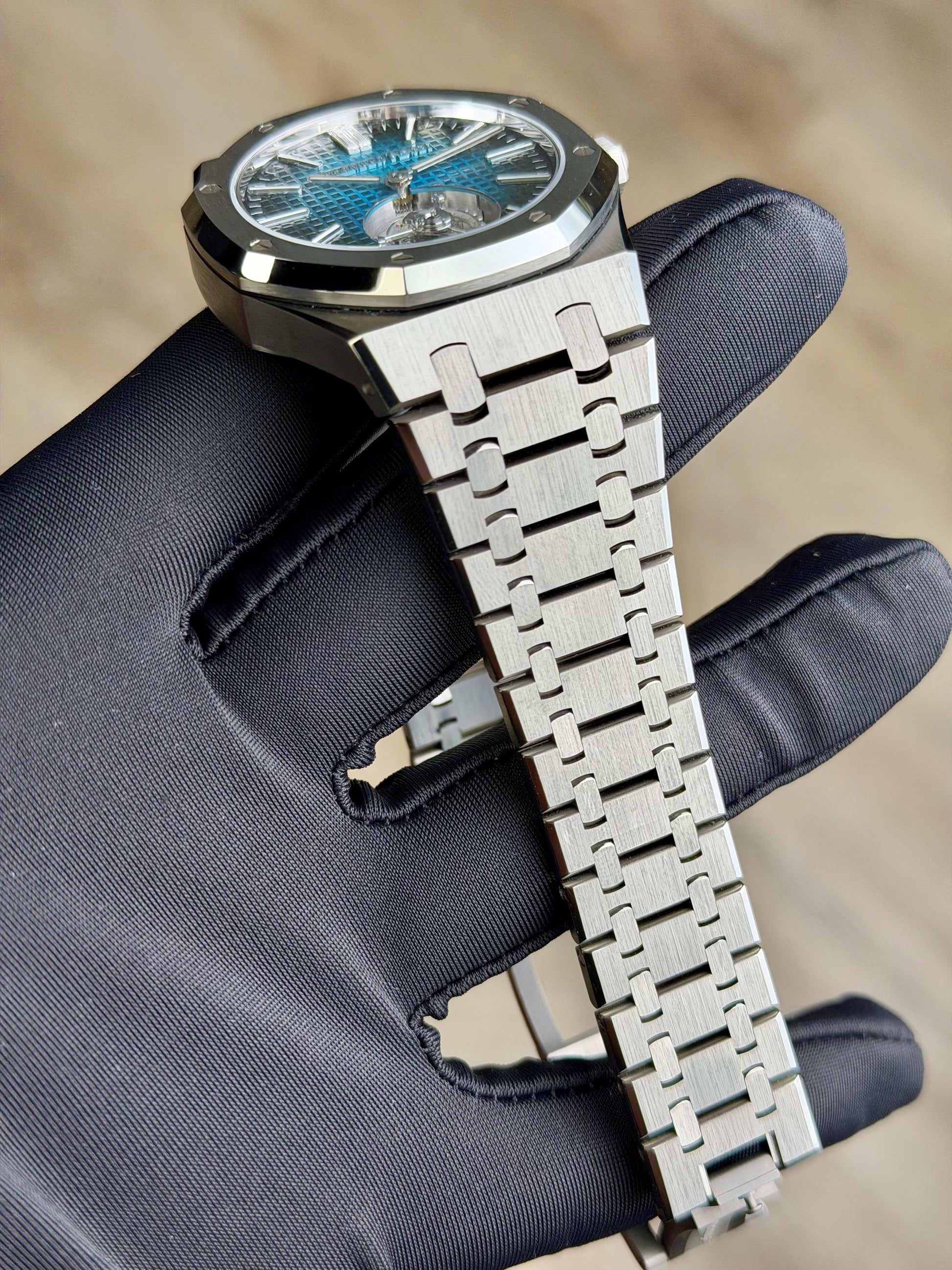 Audemars Piguet Royal Oak Tourbillon Smoked Blue Titanium 2023 Preowned 26730TI