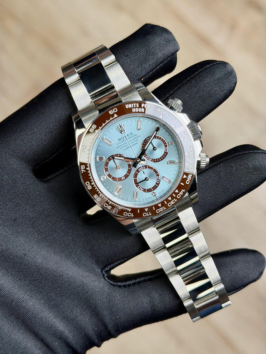 Rolex Daytona 40 Iceblue Baguette Diamond Oyster 2026 Unworn 126506