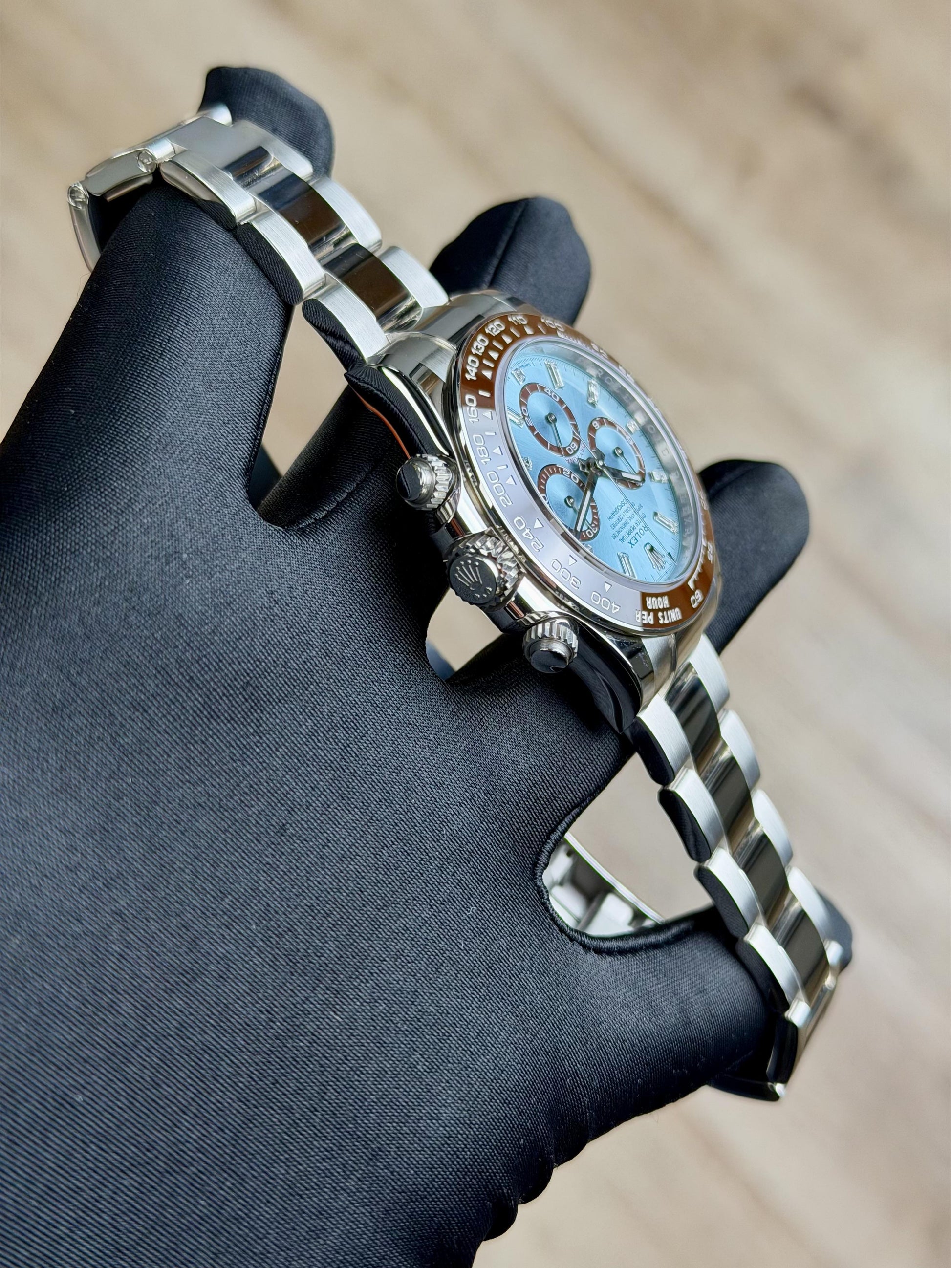 Rolex Daytona 40 Iceblue Baguette Diamond Oyster 2026 Unworn 126506