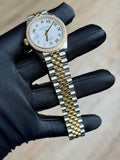 Rolex Datejust 31 White Roman Diamond Bezel Jubilee 2026 Unworn 278383RBR