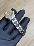 Rolex Datejust 26 Pink Rose Flakes Diamond Oyster Preowned 2017 179384RBR
