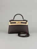 HERMES Mini Kelly 20 Sellier Epsom Bai Brun Permabrass Hardware G 2026