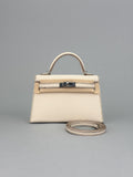 Hermes Mini Kelly 20 Epsom HSS Craie/Black Palladium Hardware W Stamp 2024