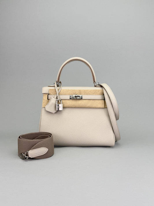 Hermes Kelly 25 Retourne Togo Beton Palladium Hardware K Stamp 2026