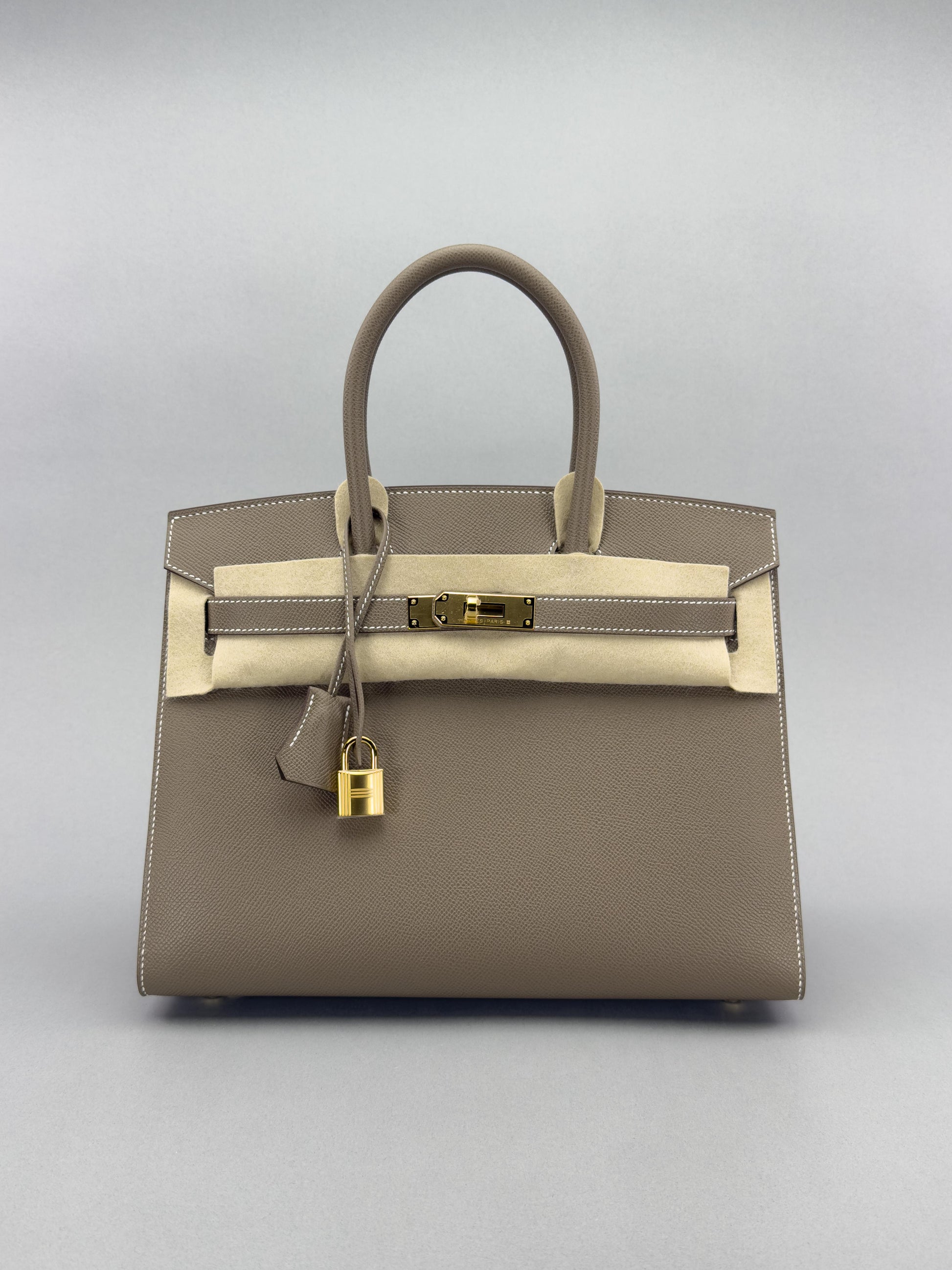 Hermes Birkin 30 Sellier Epsom Etoupe Gold Hardware W Stamp 2025