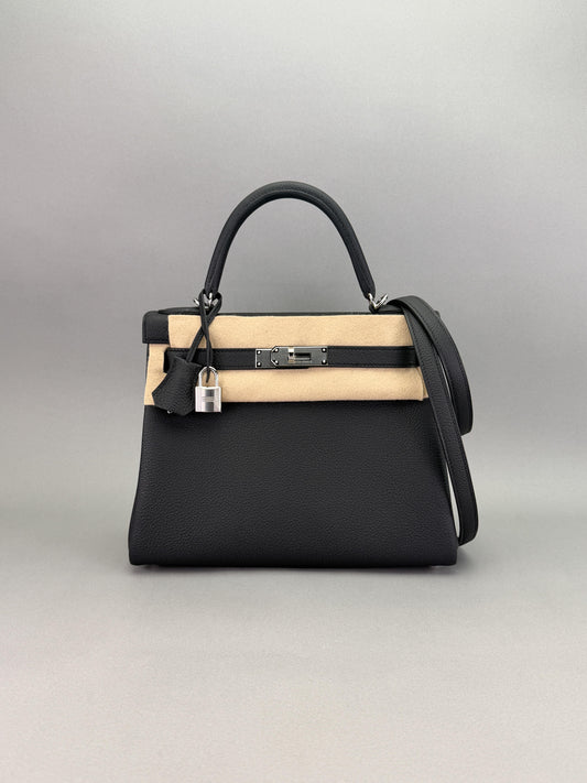 Hermes Kelly 28 Retourne Togo Black Palladium Hardware G Stamp 2026