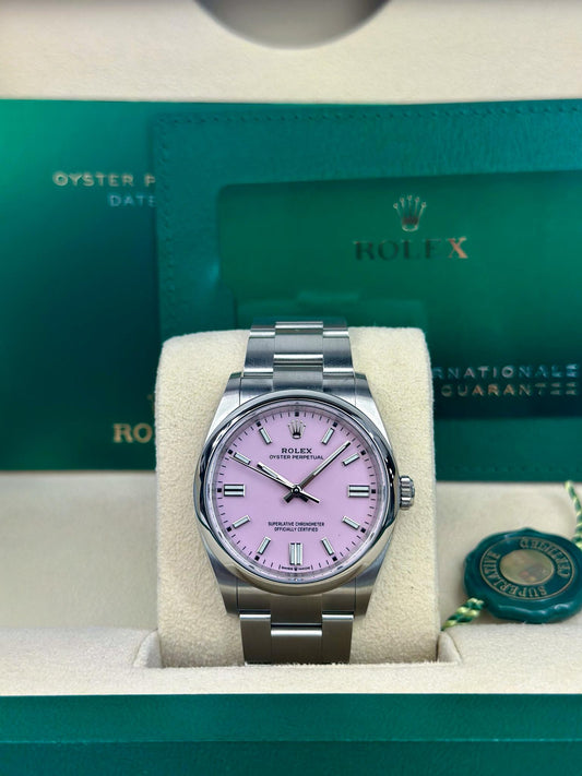 Rolex Oyster Perpectual 36 Candy Pink Smooth Oyster Bracelet 2026 Unworn 126000