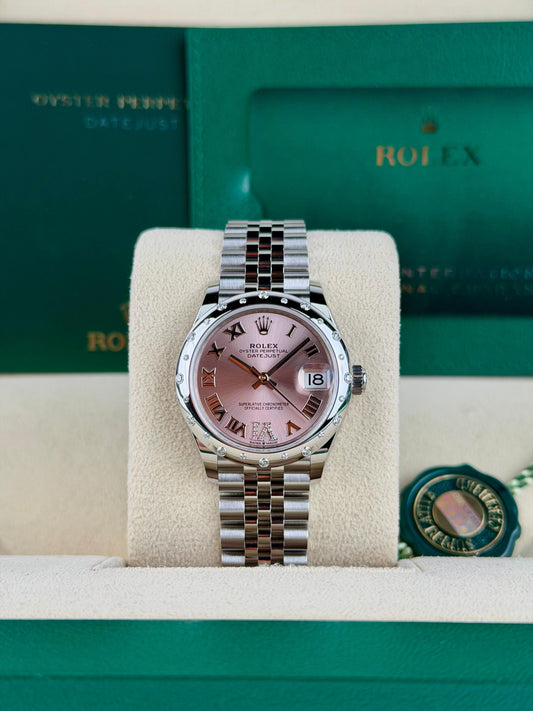 Rolex Datejust 31 Pink Roman VI Diamond Domed Jubilee 2026 Unworn 278344RBR