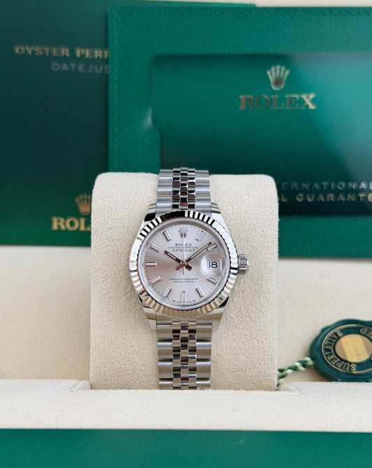 Rolex Datejust 28mm Silver Index Fluted Jubilee 2026 Unworn 279174