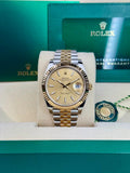 Rolex Datejust 41 Champagne Index Fluted Jubilee 2026 Unworn 126333