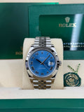 Rolex Datejust 41 Blue Roman Smooth Jubilee 2025 Unworn 126300