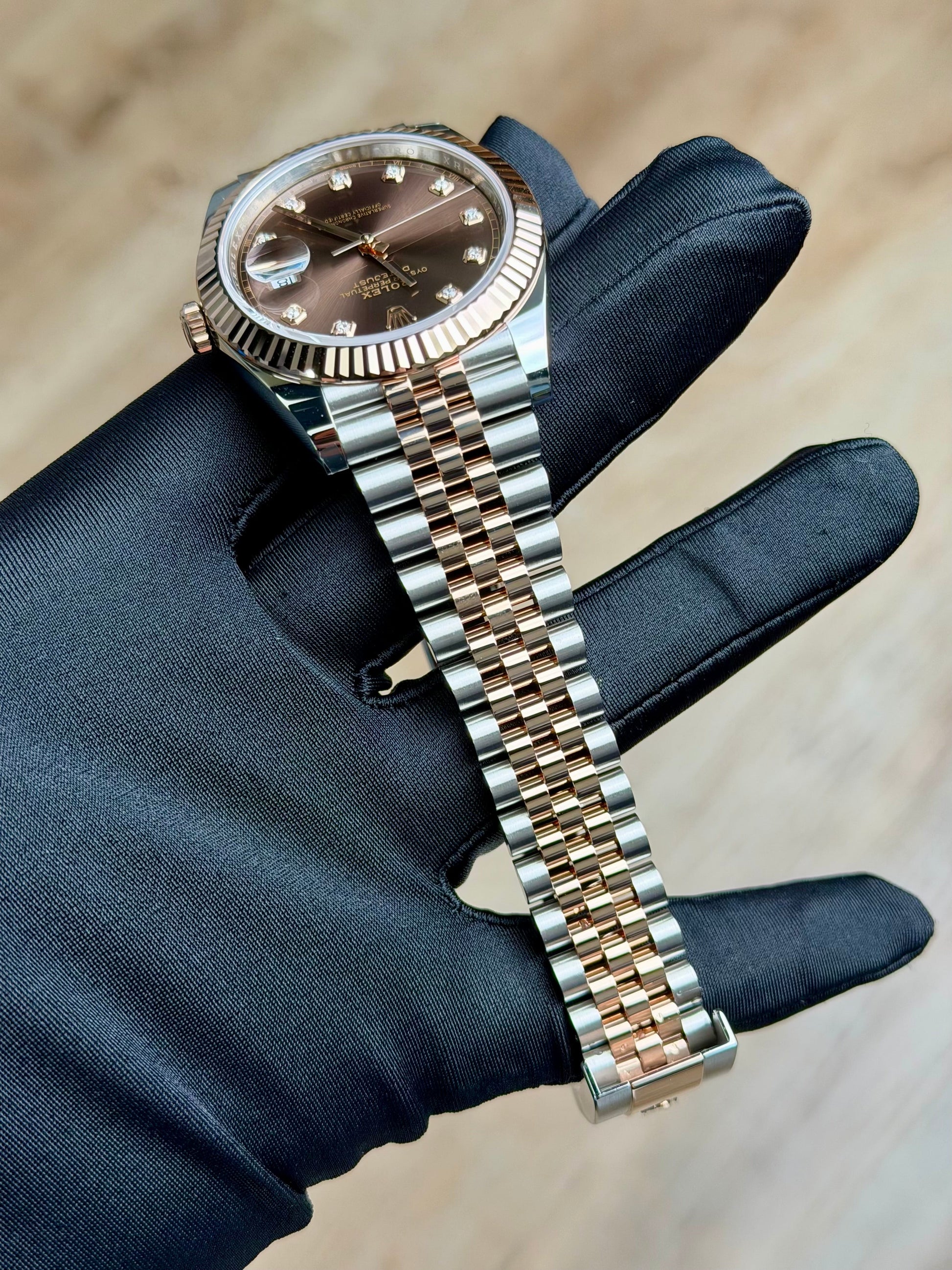 Rolex Datejust 41 Chocolate Diamond Fluted Jubilee 2026 Unworn 126331