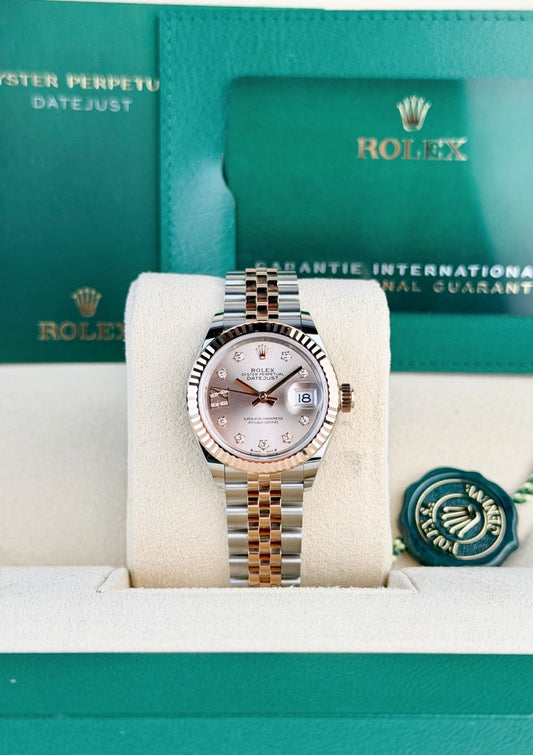 Rolex Datejust 28 Rose Star Diamond IX Fluted Jubilee 2026 Unworn 279171