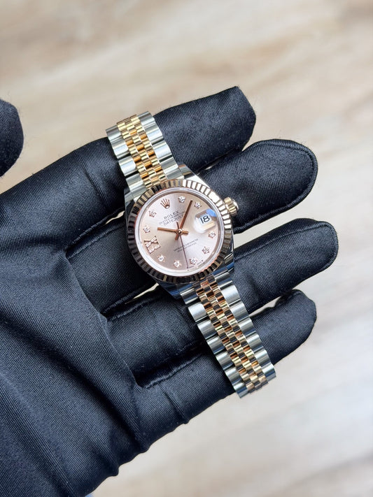 Rolex Datejust 28 Rose Star Diamond IX Fluted Jubilee 2026 Unworn 279171