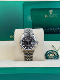 Rolex Datejust 28 Dark Grey Diamond Fluted Jubilee 2026 Unworn 279174