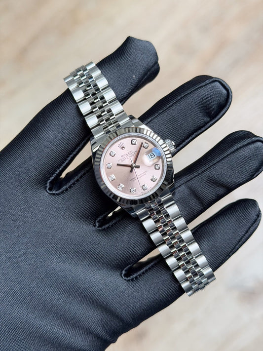 Rolex Datejust 28 Pink Diamond Fluted Jubilee 2026 Unworn 279174