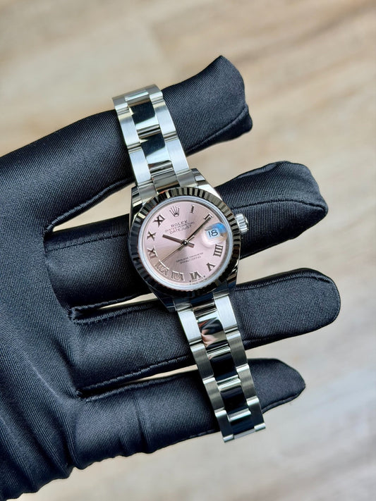 Rolex Datejust 28 Pink Roman Fluted Oyster 2026 Unworn 279174