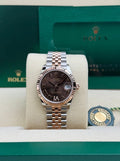 Rolex Datejust 31 Chocolate Roman VI Diamond Fluted Jubilee 2026 Unworn 278271