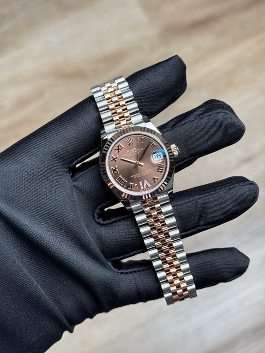 Rolex Datejust 31 Chocolate Roman VI Diamond Fluted Jubilee 2026 Unworn 278271