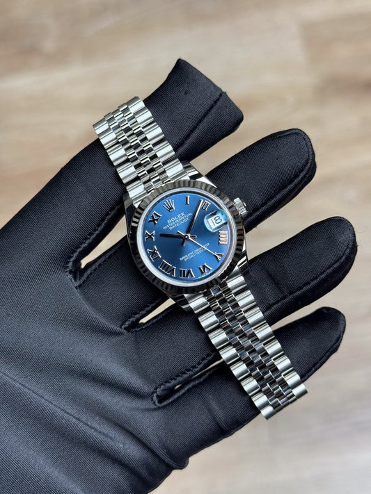 Rolex Datejust 31 Blue Roman Fluted Jubilee 2026 Unworn 278274