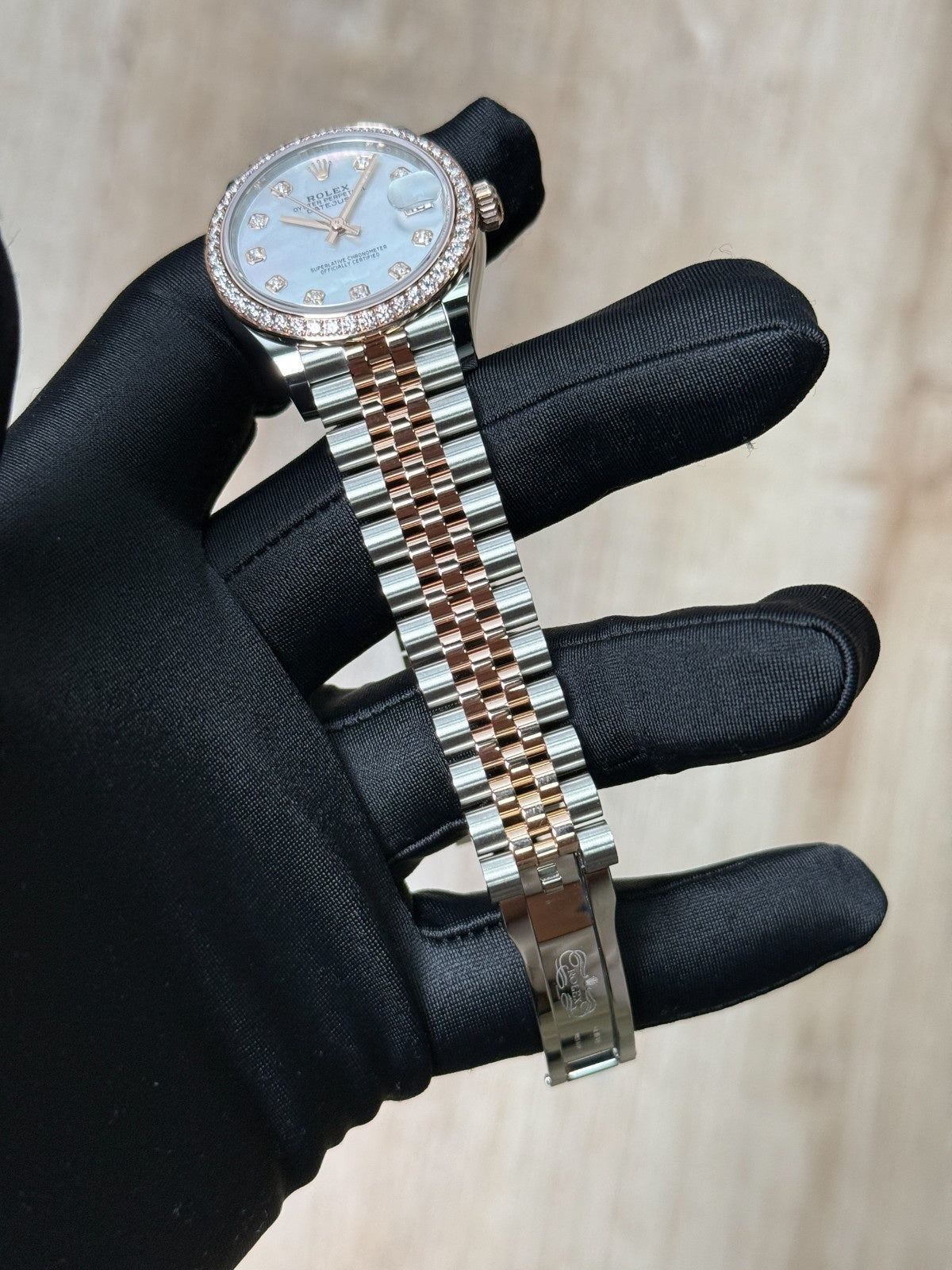 Rolex Datejust 31mm MOP Pearl Diamond Marker Bezel Jubilee 2025 Unworn 278381RBR