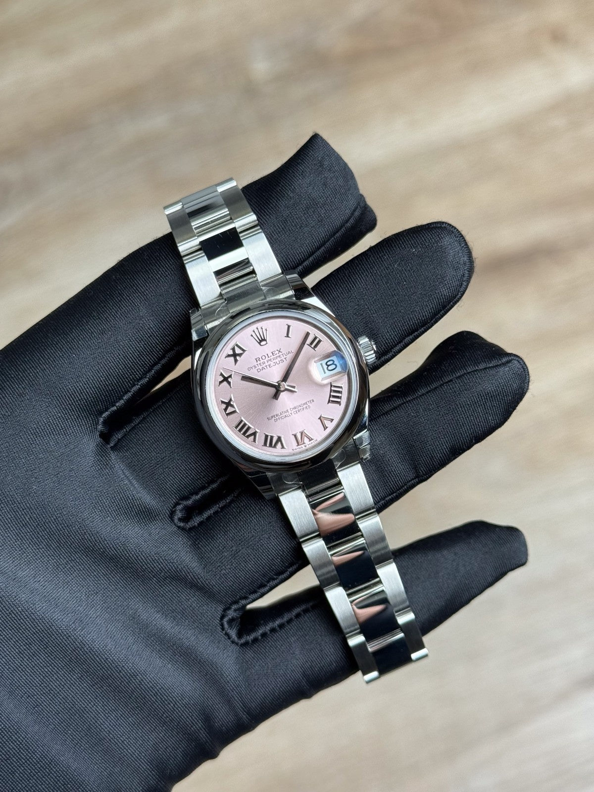 Rolex Datejust 31 Pink Roman Smooth Oyster 2026 Unworn 278240