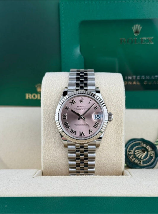 Rolex Datejust 31 Pink Roman Fluted Jubilee 2026 Unworn 278274